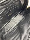 Saint Laurent Camera Lou Grain De Poudre Matelasse Monogram Mini Black Leather Shoulder Bag