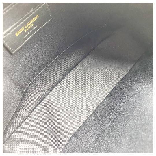 Saint Laurent Camera Lou Medium Smooth Monogram Burgundy Red Leather Cross Body Bag