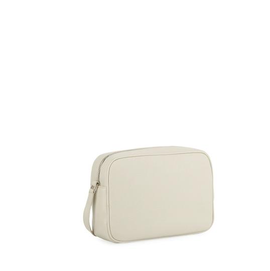 Saint Laurent Camera Lou Medium Smooth Monogram White Leather Cross Body Bag