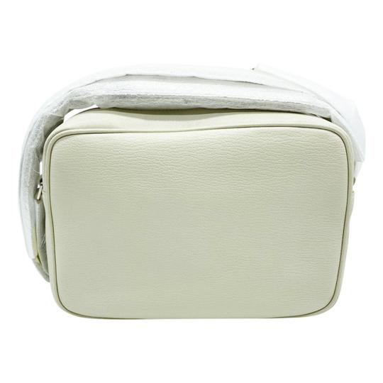 Saint Laurent Camera Lou Medium Smooth Monogram White Leather Cross Body Bag