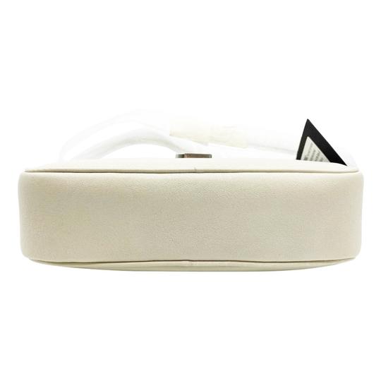 Saint Laurent Camera Lou Medium Smooth Monogram White Leather Cross Body Bag