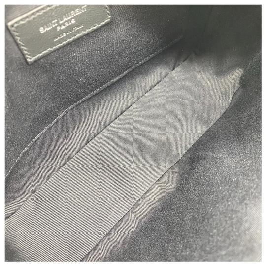 Saint Laurent Camera Lou Medium Smooth Monogram White Leather Cross Body Bag