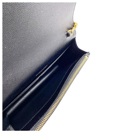 Saint Laurent Chain Wallet 2020 Small Envelope Woc Monogram Black Leather Cross Body Bag