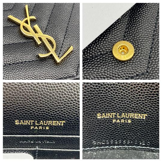 Saint Laurent Chain Wallet 2020 Small Envelope Woc Monogram Black Leather Cross Body Bag
