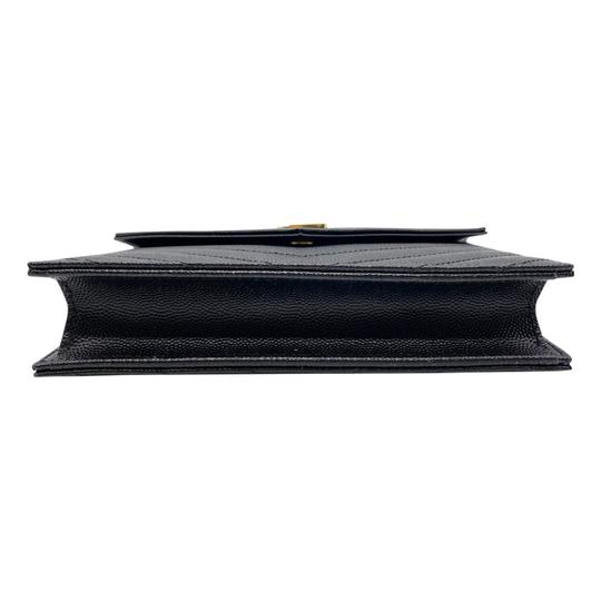 Saint Laurent Chain Wallet 2020 Small Envelope Woc Monogram Black Leather Cross Body Bag