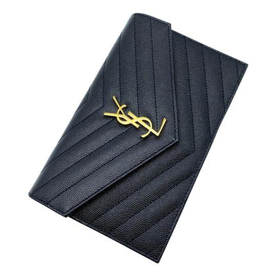 Saint Laurent Chain Wallet 2020 Small Envelope Woc Monogram Black Leather Cross Body Bag