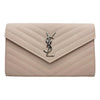 Saint Laurent Chain Wallet Envelope Medium Monogram Marble Pink Leather Shoulder Bag