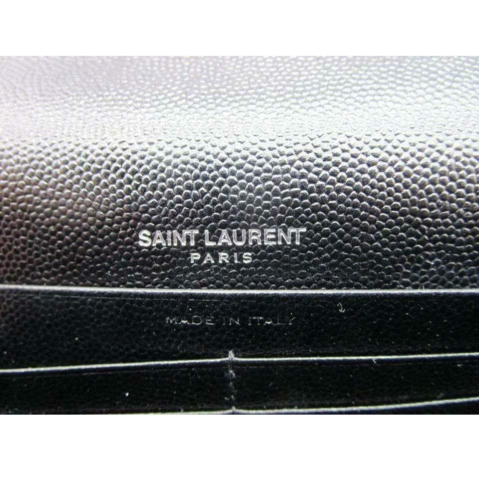 Saint Laurent Chain Wallet Envelope Woc Monogram Black Leather Cross Body Bag