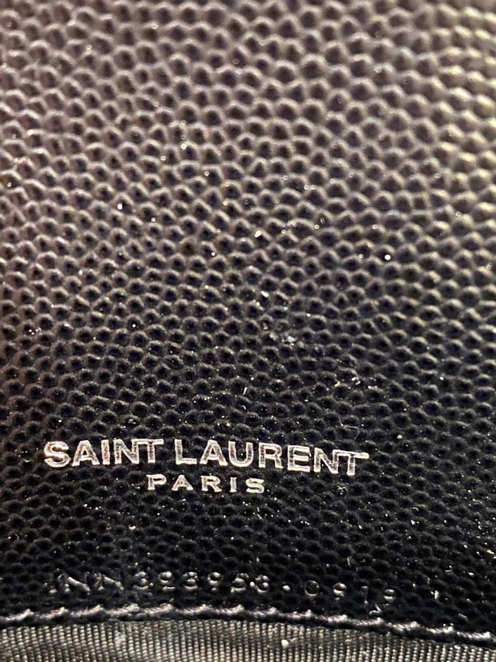Saint Laurent Chain Wallet Envelope Woc Monogram Black Leather Cross Body Bag