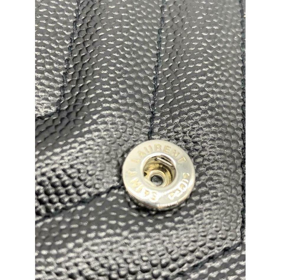 Saint Laurent Chain Wallet Envelope Woc Monogram Black Leather Cross Body Bag