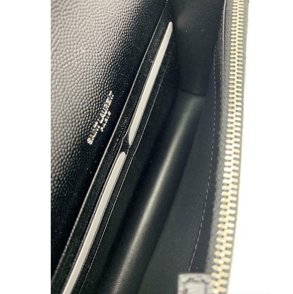 Saint Laurent Chain Wallet Envelope Woc Monogram Black Leather Cross Body Bag