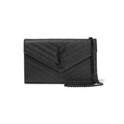Saint Laurent Chain Wallet Monogram Medium Noir Black Leather Cross Body Bag