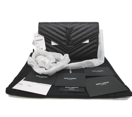 Saint Laurent Chain Wallet Monogram Medium Noir Black Leather Cross Body Bag