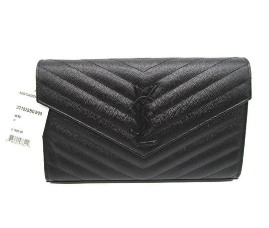Saint Laurent Chain Wallet Monogram Medium Noir Black Leather Cross Body Bag