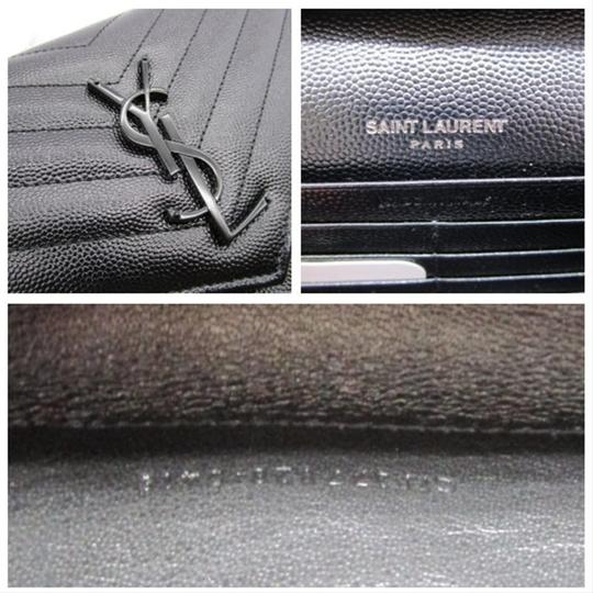 Saint Laurent Chain Wallet Monogram Medium Noir Black Leather Cross Body Bag