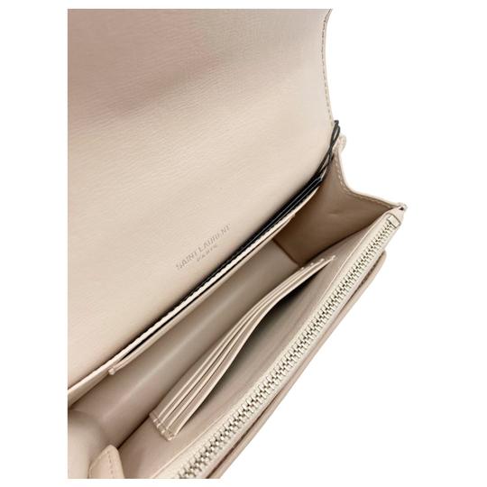 Saint Laurent Chain Wallet Sunset Mini Monogram Pink Calfskin Leather Cross Body Bag