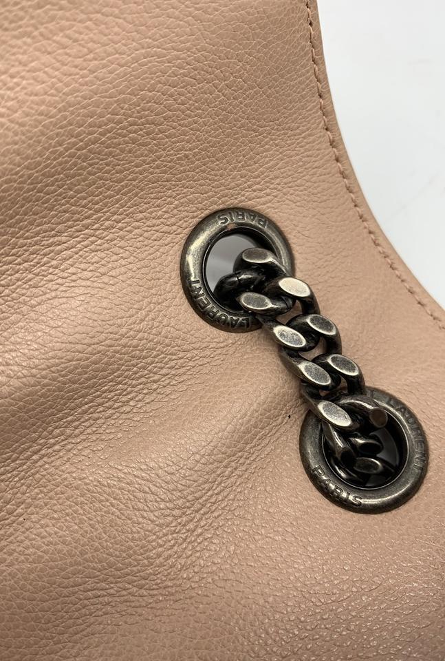 Saint Laurent Collège Monogram Envelop Classic Beige Leather Shoulder Bag