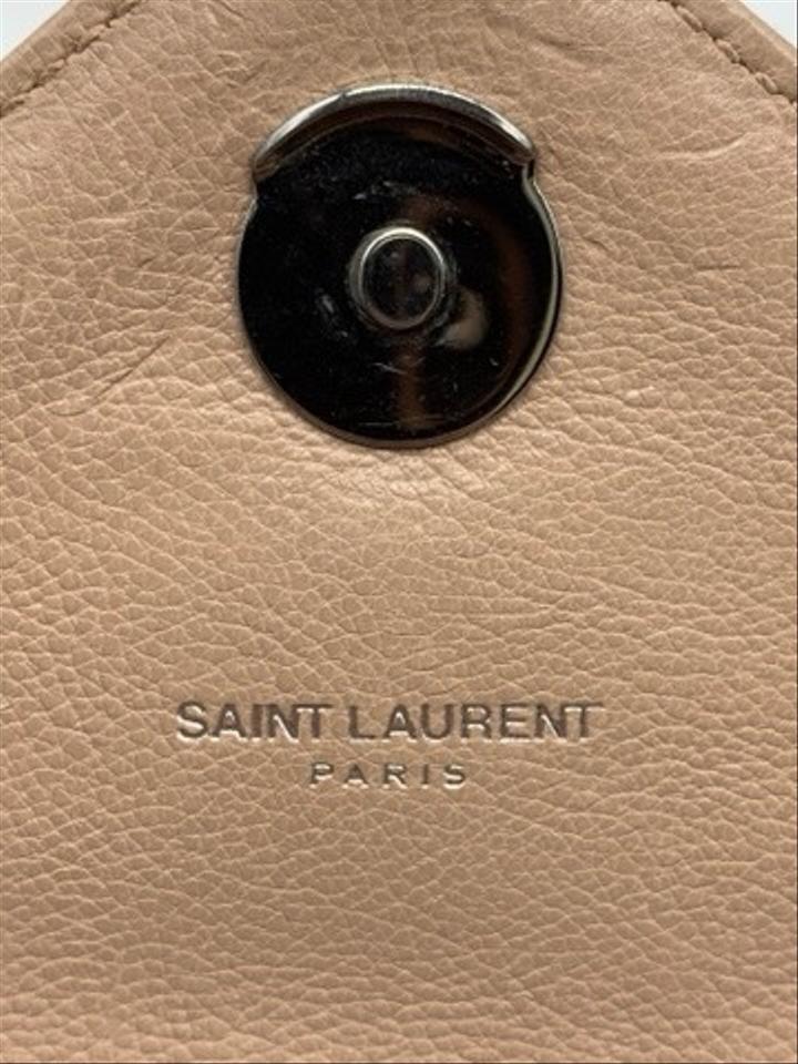 Saint Laurent Collège Monogram Envelop Classic Beige Leather Shoulder Bag