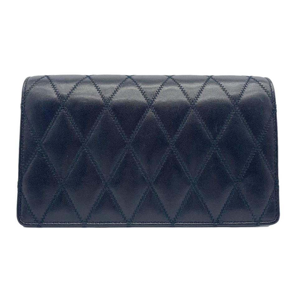 Saint Laurent Crossbody Angie Quilted Lambskin Black Leather Shoulder MyDesignerly