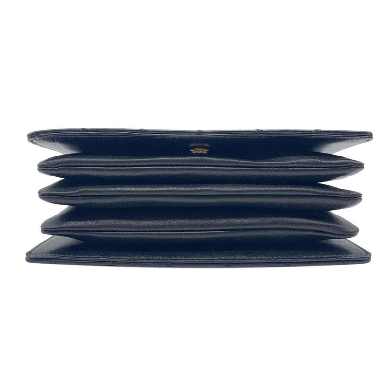 Saint Laurent Crossbody Angie Quilted Lambskin Black Leather Shoulder