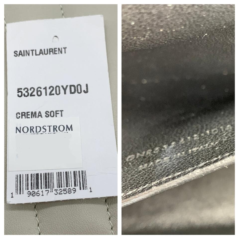 Saint Laurent Crossbody Vicky Medium White Leather Shoulder Bag