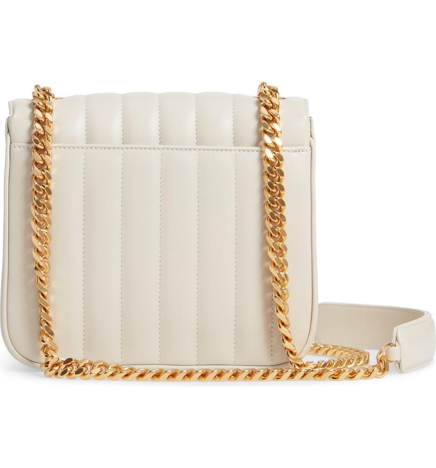 Saint Laurent Crossbody Vicky Medium White Leather Shoulder Bag