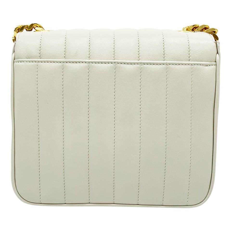 Saint Laurent Crossbody Vicky Medium White Leather Shoulder Bag