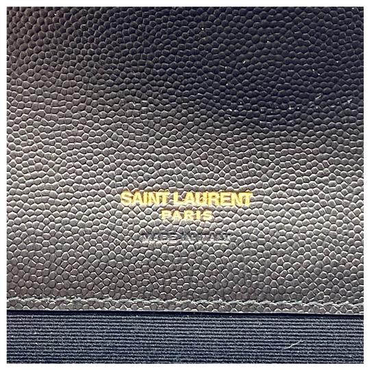 Saint Laurent Envelope Clutch Monogram Black Leather Wristlet