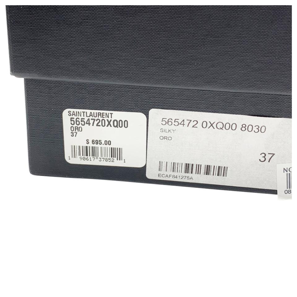 Saint Laurent Gold Gia Nu Pieds Sandals EU 37