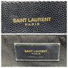 Saint Laurent Grain De Poudre Matelasse Chevron Monogram Black Calfskin Leather