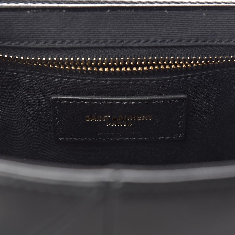 Saint Laurent Jamie Lambskin Large Patchwork Black Leather Shoulder Bag