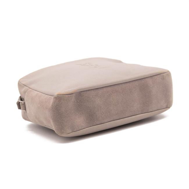 Saint Laurent Lou Camera Suede Monogram Small Fog Cross Body Grey Leather Shoulder Bag