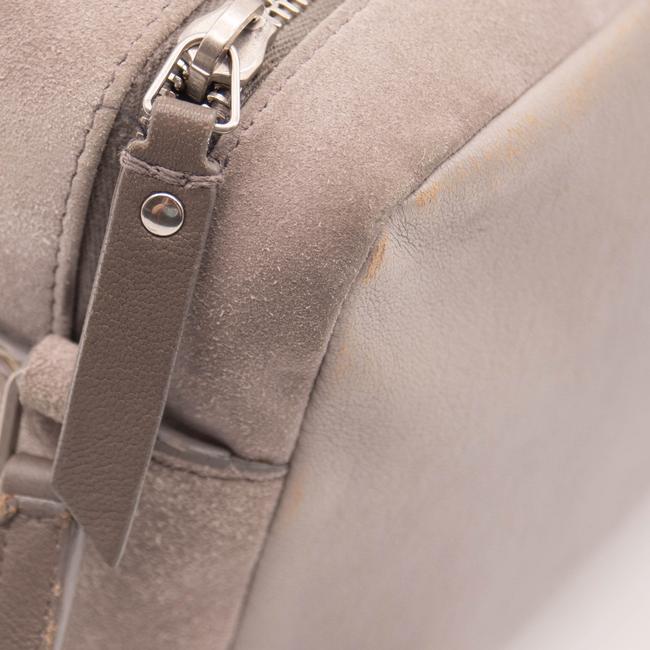 Saint Laurent Lou Camera Suede Monogram Small Fog Cross Body Grey Leather Shoulder Bag