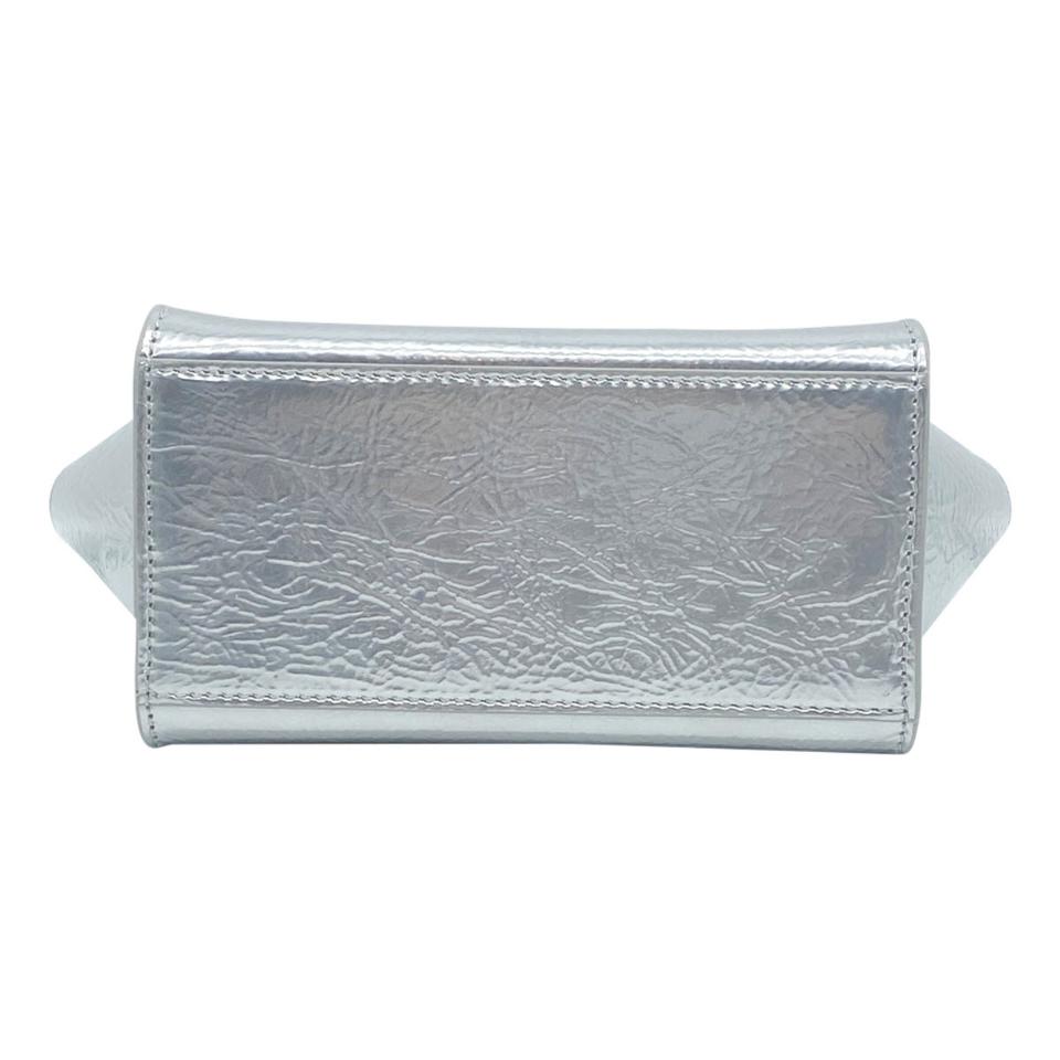 NEW Saint Laurent Monogram Cabas Toy Metallic Leather Cross Body Bag