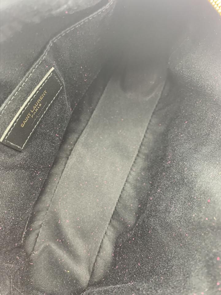 Saint Laurent Monogram Camera Lou Calfskin Matelasse Bright Pink Leather Shoulder Bag