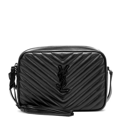 Saint Laurent Monogram Camera Lou Matelassé Calfskin Noir Black Leather Shoulder Bag