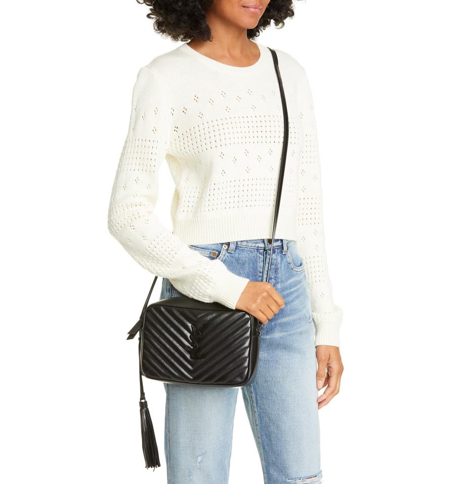 Saint Laurent Monogram Camera Lou Matelassé Calfskin Noir Black Leather Shoulder Bag