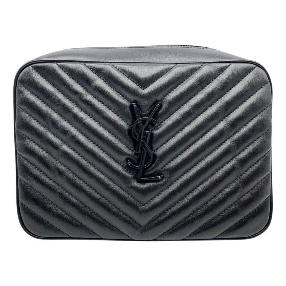 Saint Laurent Monogram Camera Lou Matelassé Calfskin Noir Black Leather Shoulder Bag