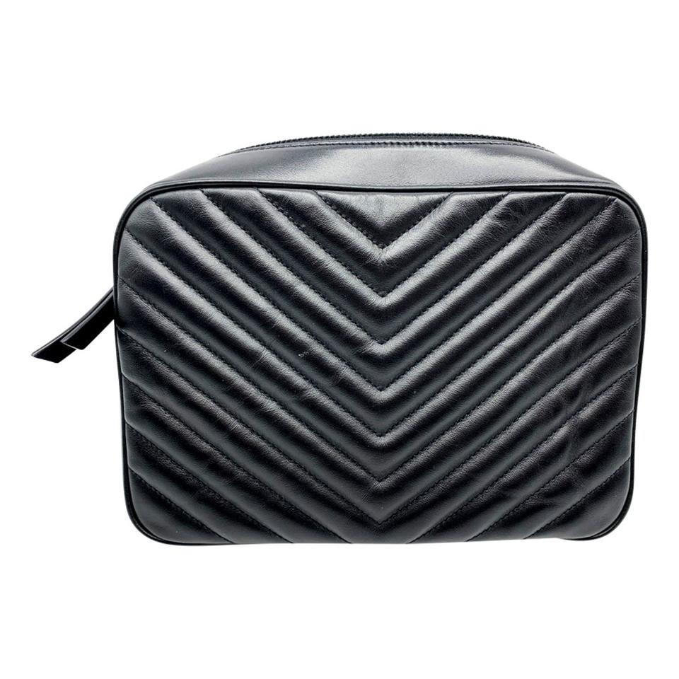 Saint Laurent Monogram Camera Lou Matelassé Calfskin Noir Black Leather Shoulder Bag