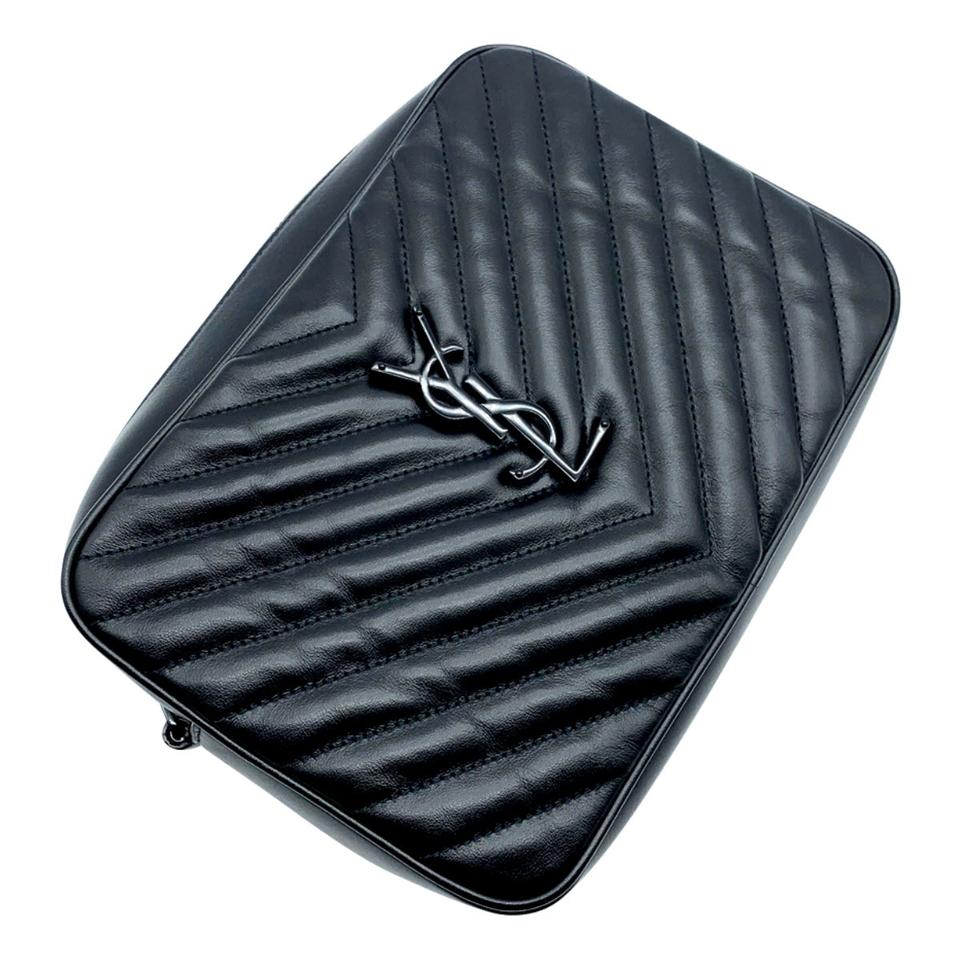 Saint Laurent Monogram Camera Lou Matelassé Calfskin Noir Black Leather Shoulder Bag