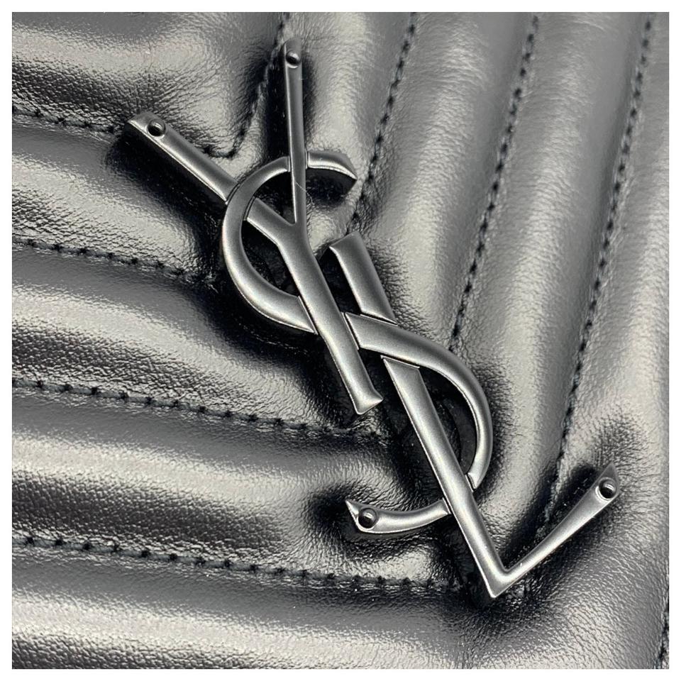 Saint Laurent Monogram Camera Lou Matelassé Calfskin Noir Black Leather Shoulder Bag