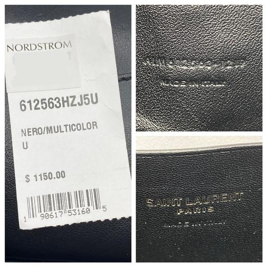 Saint Laurent Monogram Camera Lou Mini Tiger Stripe Black Leather Cross Body Bag