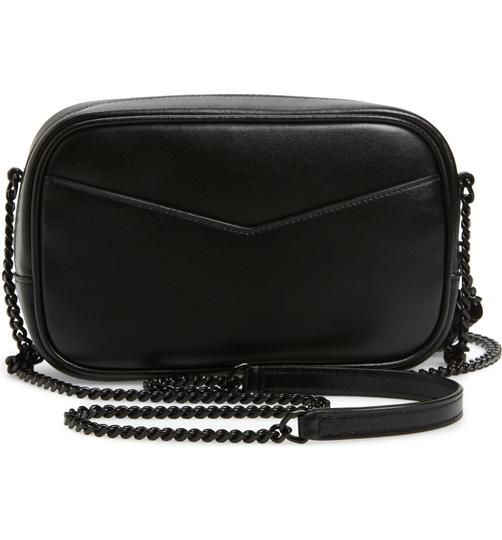 Saint Laurent Monogram Camera Lou Mini Tiger Stripe Black Leather Cross Body Bag