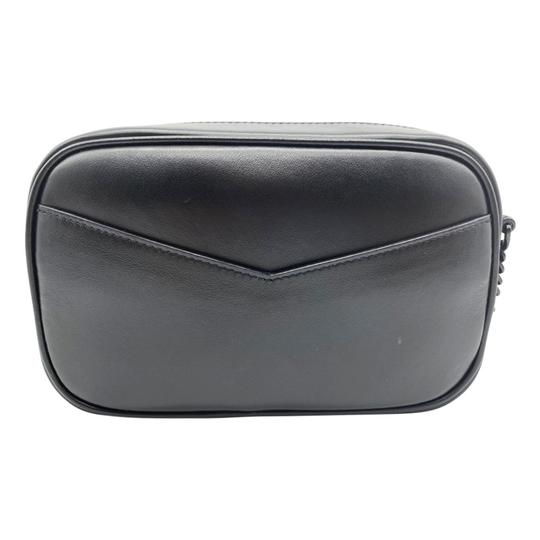 Saint Laurent Monogram Camera Lou Mini Tiger Stripe Black Leather Cross Body Bag