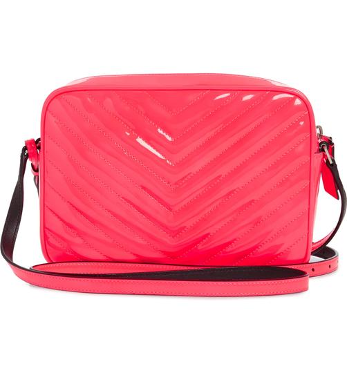 Saint Laurent Monogram Camera Lou New Fuchsia Gold Pink Leather Cross Body Bag