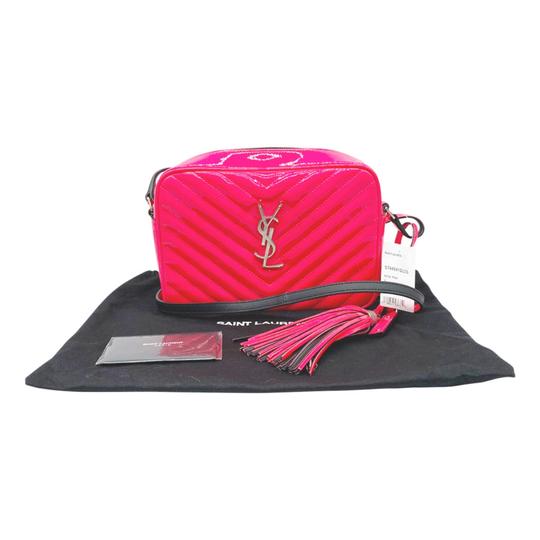 Saint Laurent Monogram Camera Lou New Fuchsia Gold Pink Leather Cross Body Bag