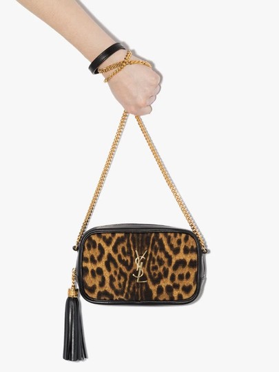 Saint Laurent Monogram Camera Mini Lou Toy Leopard-print Black Leather Cross Body Bag