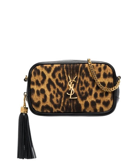 Saint Laurent Monogram Camera Mini Lou Toy Leopard-print Black Leather Cross Body Bag