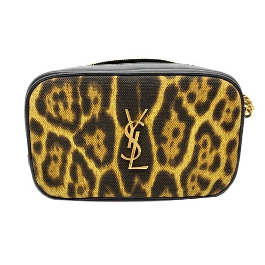 Saint Laurent Monogram Camera Mini Lou Toy Leopard-print Black Leather Cross Body Bag