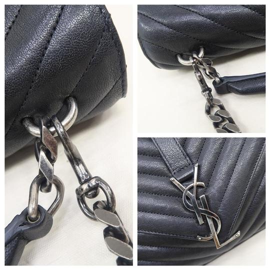 Collége monogramme leather handbag Saint Laurent Black in Leather - 27460780